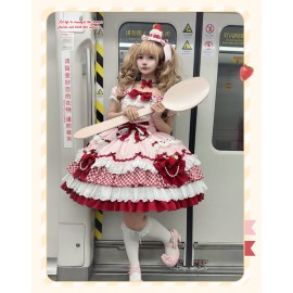 Berry Sweetheart Sweet Lolita Dress OP by Sakura Princess (SPS04)