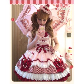 Berry Sweetheart Sweet Lolita Dress OP by Sakura Princess (SPS04)