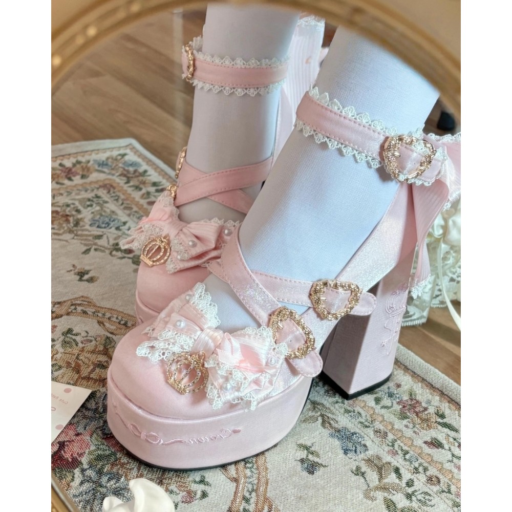 High Heels Sweet Lolita Mary Jane Shoes by Lily of the Valley Poem (LVP01)