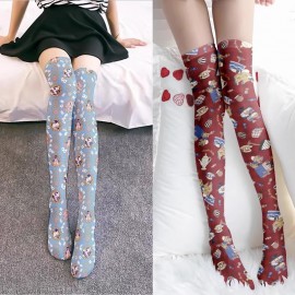 Printed Kawaii Over-the-Knee Stockings Socks (LTP02)