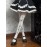 Candle Ode Butterfly Shadow Butterfly Candle White Gothic Tights (SOK03)