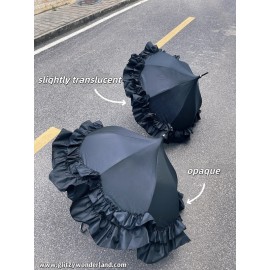 Faded Memories | Black and White Stained Glass Gothic Umbrella (UM01)