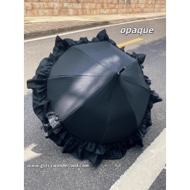 Faded Memories | Black and White Stained Glass Gothic Umbrella (UM01)