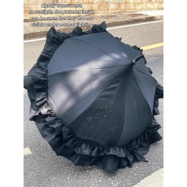 Faded Memories | Black and White Stained Glass Gothic Umbrella (UM01)