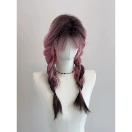 Siamese Cat Pink Gradient Black Long Wig (WIG02)