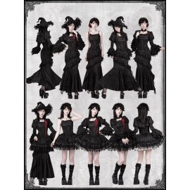 Gothic Witch Corset & Skirt Set by Withpuji (WJ223)