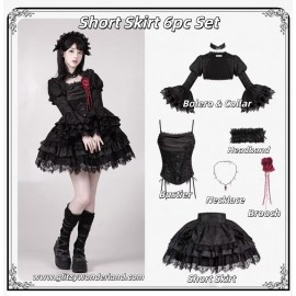Gothic Witch Corset & Skirt Set by Withpuji (WJ223)