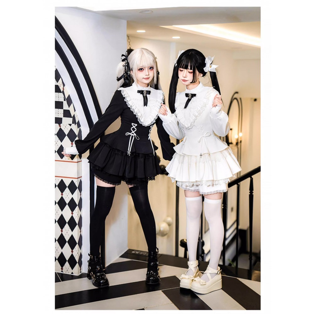 Sweet Ruffled Dress / Shorts Twin Lolita by With Puji (WJ224)