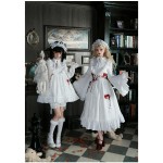 The Cross-Shaped Figure White Goth Lolita Dress OP by With Puji (WJ228)