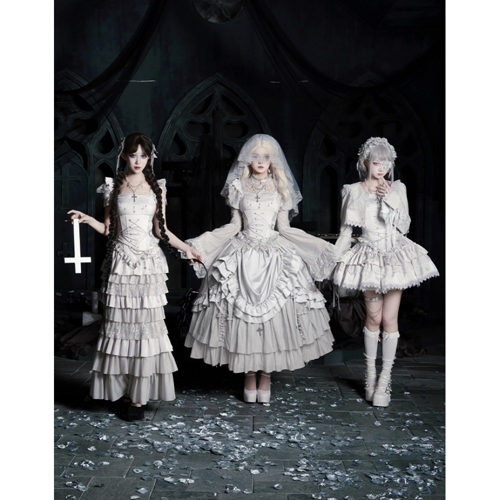 Letters and Poetry · Bionic Figure | Gothic Lolita Corset SK Set by With Puji (WJ230)