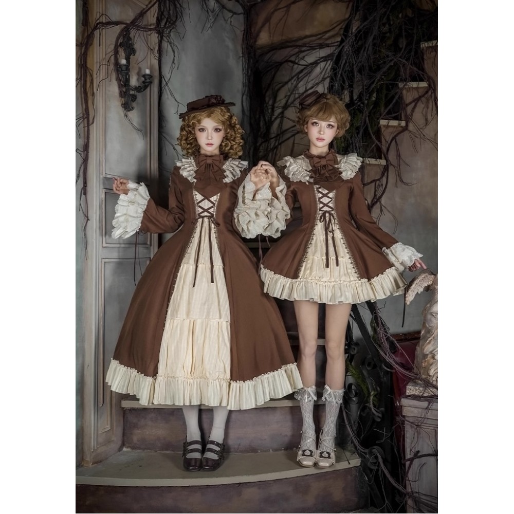 Letters and Poems: The Walnut Box Classic Lolita Dress by With Puji (WJ235)