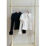 Letters and Poems: Oath Knitted Stretch Lolita Winter Blouse by Withpuji (WJ240)