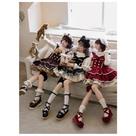 Three-tiered Sweet Lolita Kawaii JSK by With Puji (WJ242)