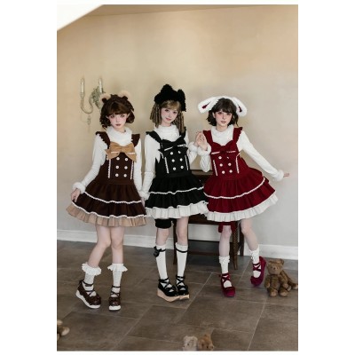 Three-tiered Sweet Lolita Kawaii JSK by With Puji (WJ242)