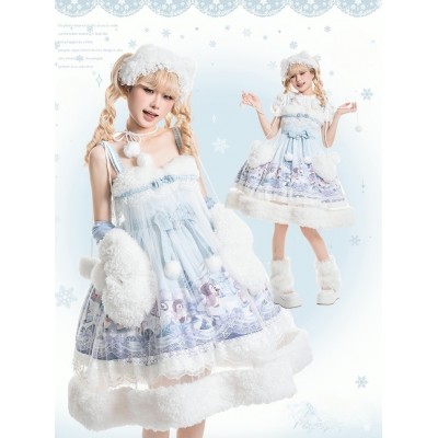 Penguin Snowball Sweet Lolita Dress JSK By Yarn Ball Cat (YBC03)
