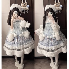 Penguin Snowball Sweet Lolita Dress JSK By Yarn Ball Cat (YBC03)