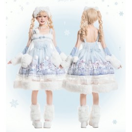Penguin Snowball Sweet Lolita Dress JSK By Yarn Ball Cat (YBC03)