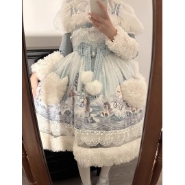 Penguin Snowball Sweet Lolita Dress JSK By Yarn Ball Cat (YBC03)