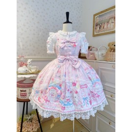 Cute Bunny Sweet Cake Sweet Lolita Dress JSK (WS225)