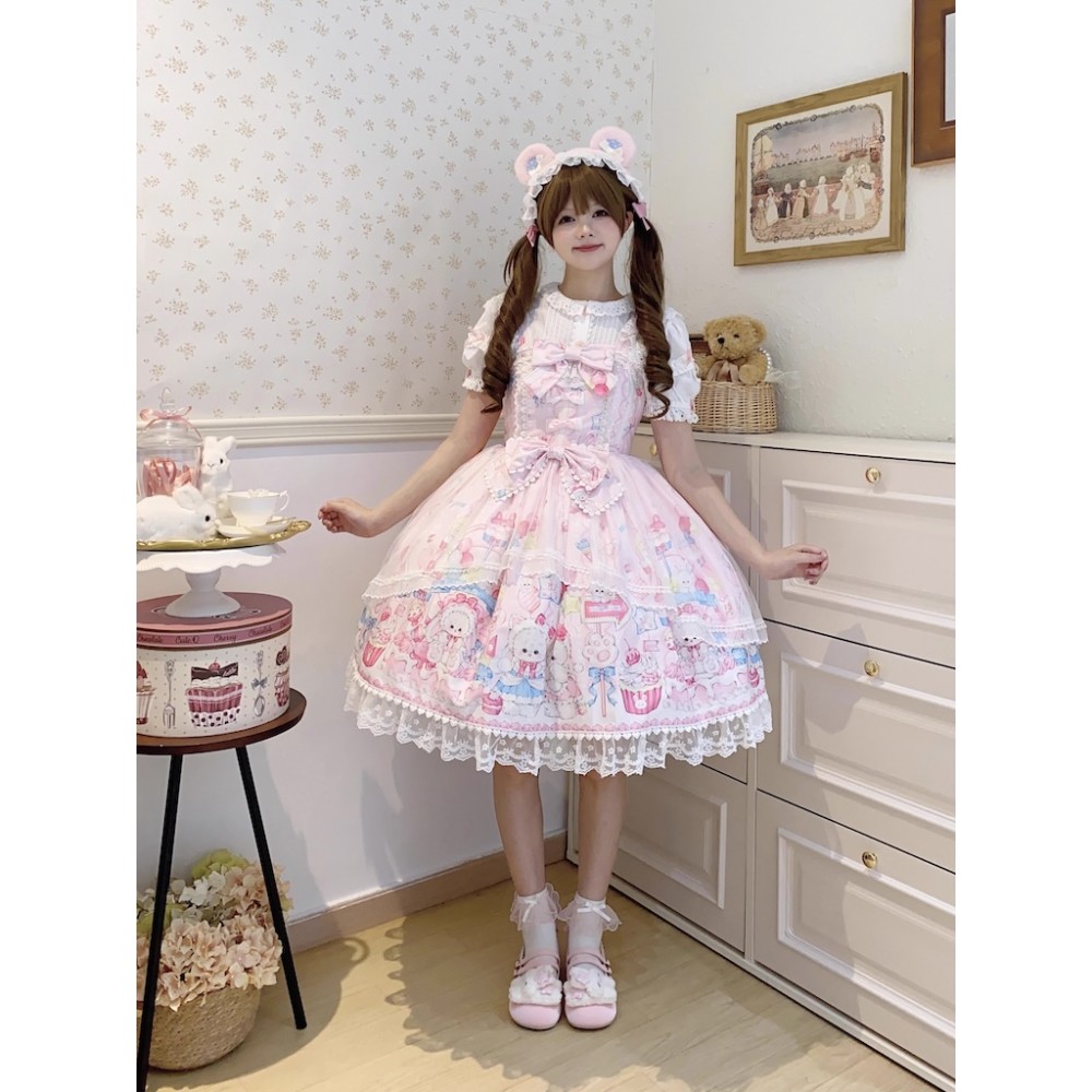 Cute Bunny Sweet Cake Sweet Lolita Dress JSK (WS225)