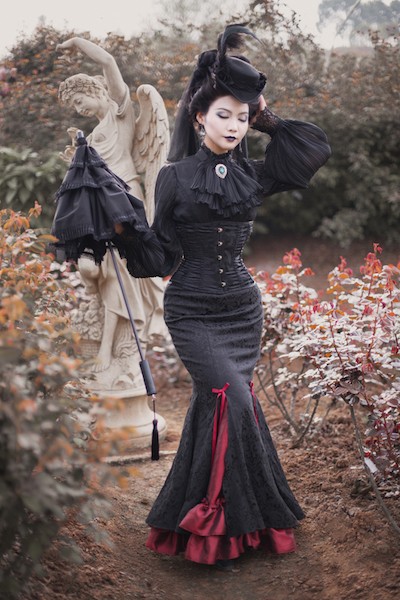 Surface Spell Fish Tail Gothic Lolita Long Skirt