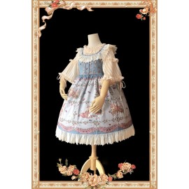 Infanta Fan-Shaped Sleeves or Puff Sleeves Lolita 2-Ways Blouse (IN925)