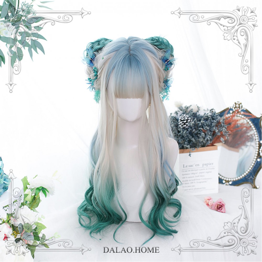 Snow On Green Pine Gradient Color Lolita Wig by Dalao.Home (DL12)