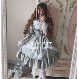 Pastoral Lace Lolita Style Dress OP (DJ12)