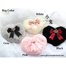 Heart Shaped Fluffy Sweet Lolita Handbag (LG02)