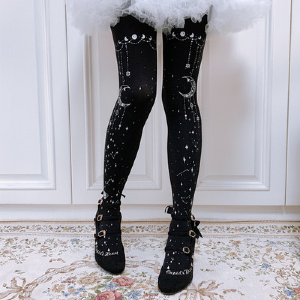 Ruby Rabbit Trickle Moon Classic Lolita Style Tights (RR16)