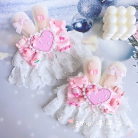 Heart Rabbit Ear Lolita Wrist Cuffs *Buy 2 get 1 free* (AN09)