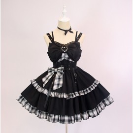 Punk Girl Plaid Kawaii Punk Dress JSK by Alice Girl (AGL06)