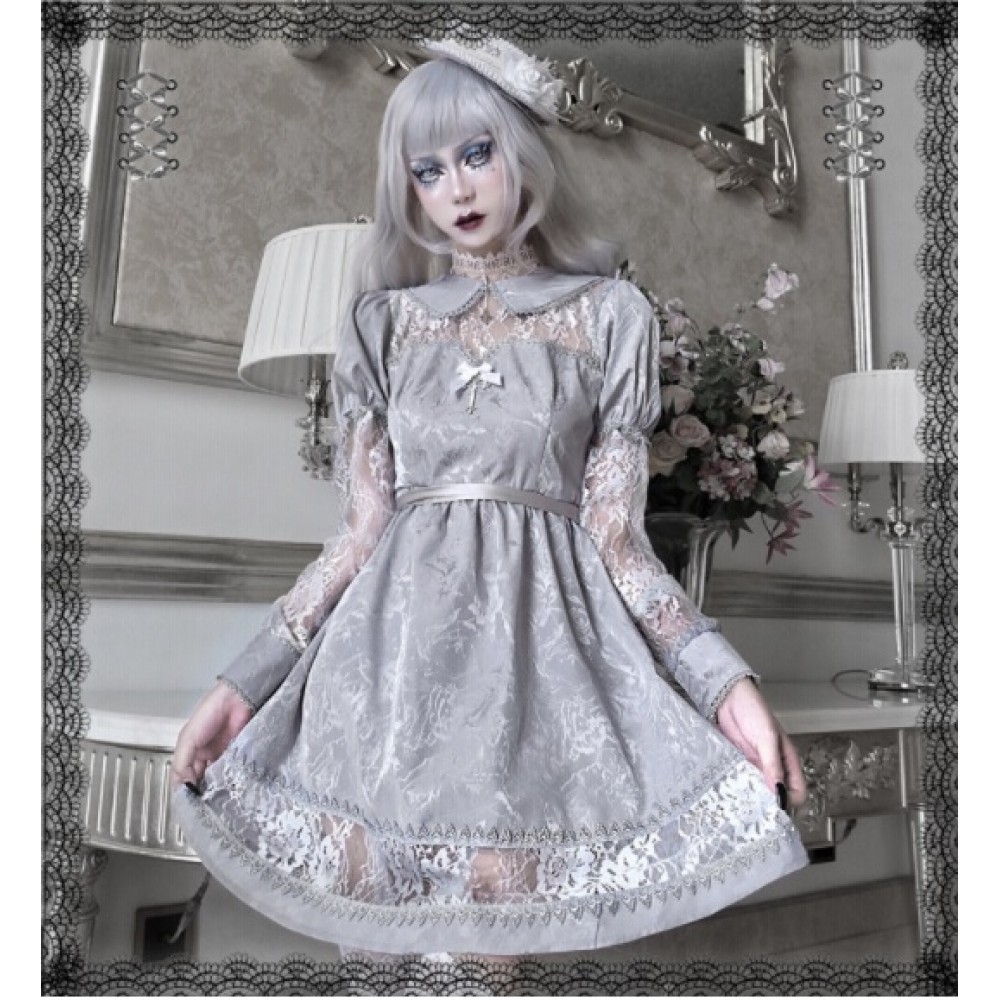 White Rose Funeral Gothic Dress OP by Blood Supply (BSY25)