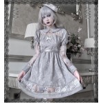 White Rose Funeral Gothic Dress OP by Blood Supply (BSY25)