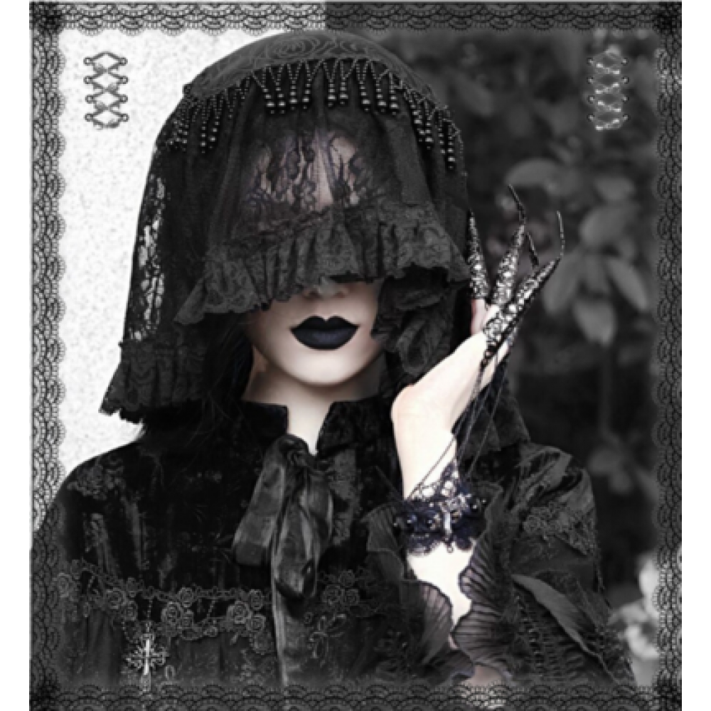 Mist Gothic Lace Veil by Blood Supply (BSY4)