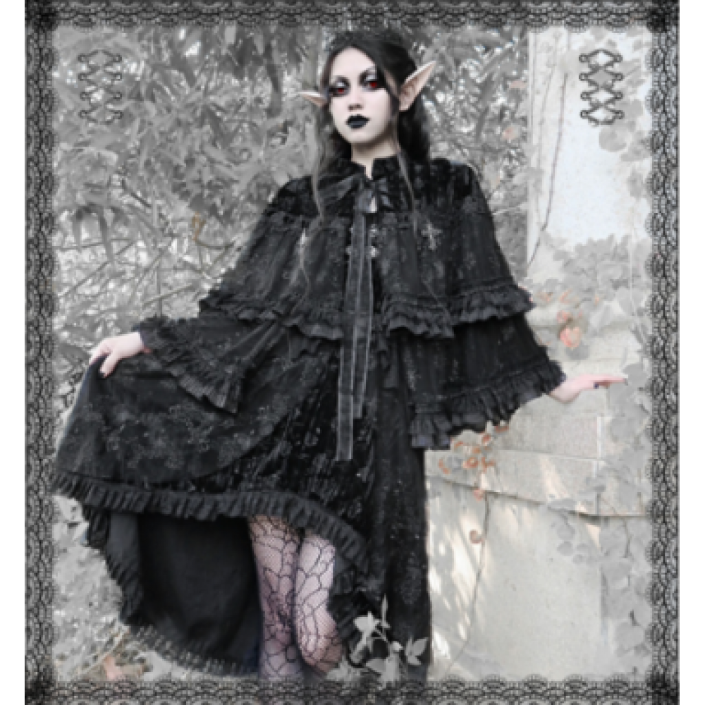 Mist Gothic Lace Cloak by Blood Supply (BSY5)