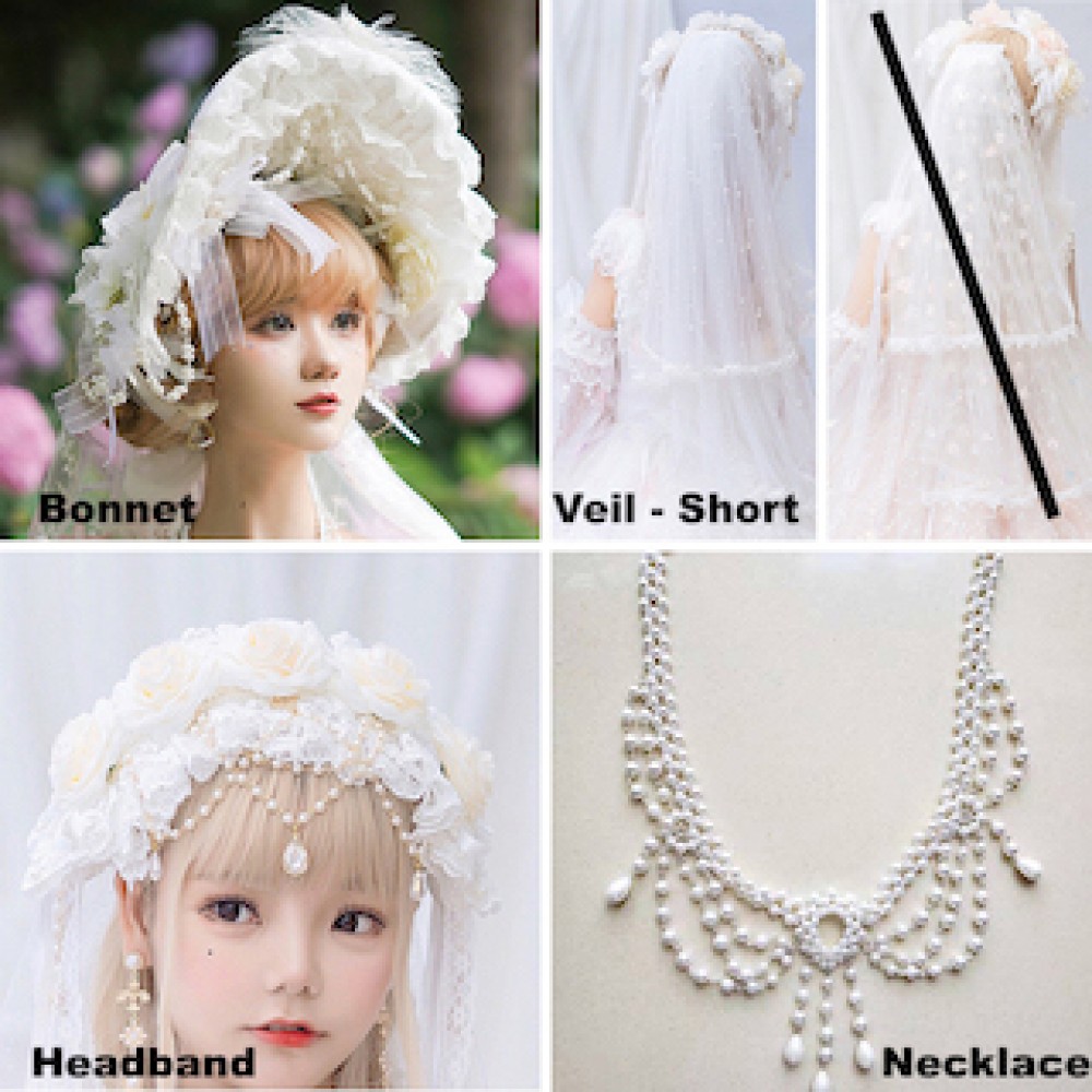 Heaven's Wedding Gown Hime Lolita Accessories by Cat Fairy (CF11A)