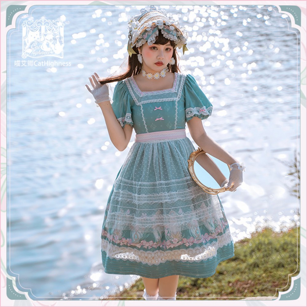 Freesia Sweet Country Lolita Style Dress OP by Cat Highness (CH31)