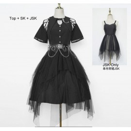 Black Crow Lolita Top + SK Set by Cat Highness (CH32)