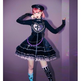 Devil's Heart Gothic Lolita Style Velvet Dress JSK by Dream Weaving (R104)
