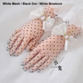 Mesh Bowknot Lolita Gloves (LG72A)