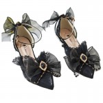 Bowknot Lace Lolita High Heels Shoes (LG40)