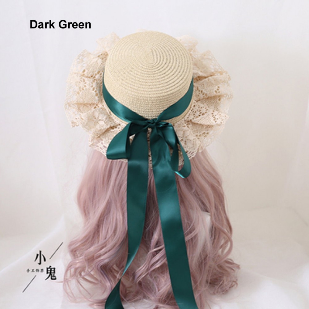 Lace Lolita Style Straw Hat (LG51)