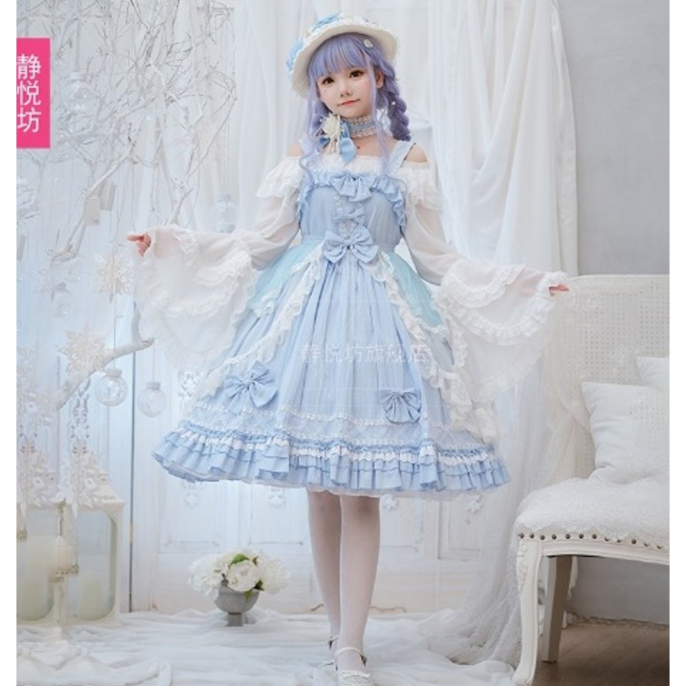 Blue Dream Hime Lolita Style Dress JSK by JingYueFang (YJ05)