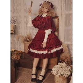 Mellentine Velvet  Lolita Dress JSK & Cloak  (HS06)