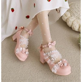 Fairy Bowknot Sweet Lolita Style Shoes (19902)