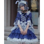 Night Star Flower Lolita dress OP by Souffle Song (SS1029)