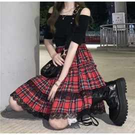 Punk Style High-Waisted Puffy Skirt (WS29)