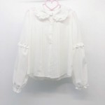 Ruffle Fleece Lining Lolita Style Blouse (WS40)