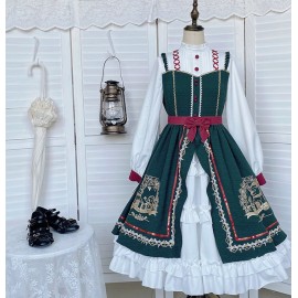 Wishing Bell Lolita Style Dress OP + Cloak Set by Withpuji (WJ18)